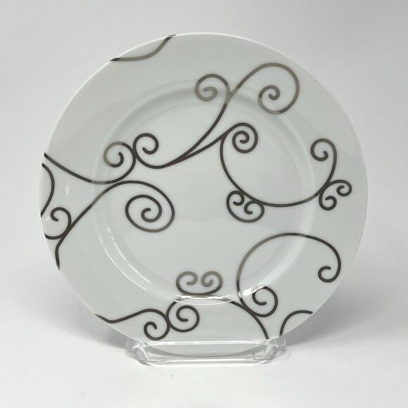 LS Collection Sevilla By Vicente Wolf Metallic Scrolls Salad Plate 7 3/4” - Picture 1 of 6